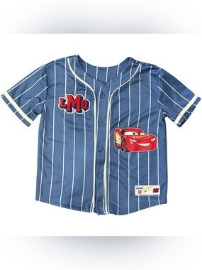 Disney Pixar Cars Jersey Boys 7 Blue Lightning McQueen 95 Baseball Pinstripe